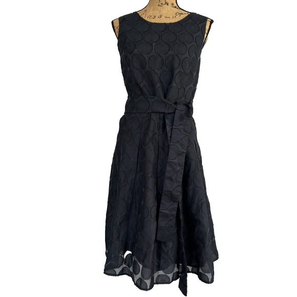 Tommy Hilfiger Dresses & Skirts - Tommy Hilfiger Dress Womens Size 10 Blue/Black Sleeveless Belted Sheer